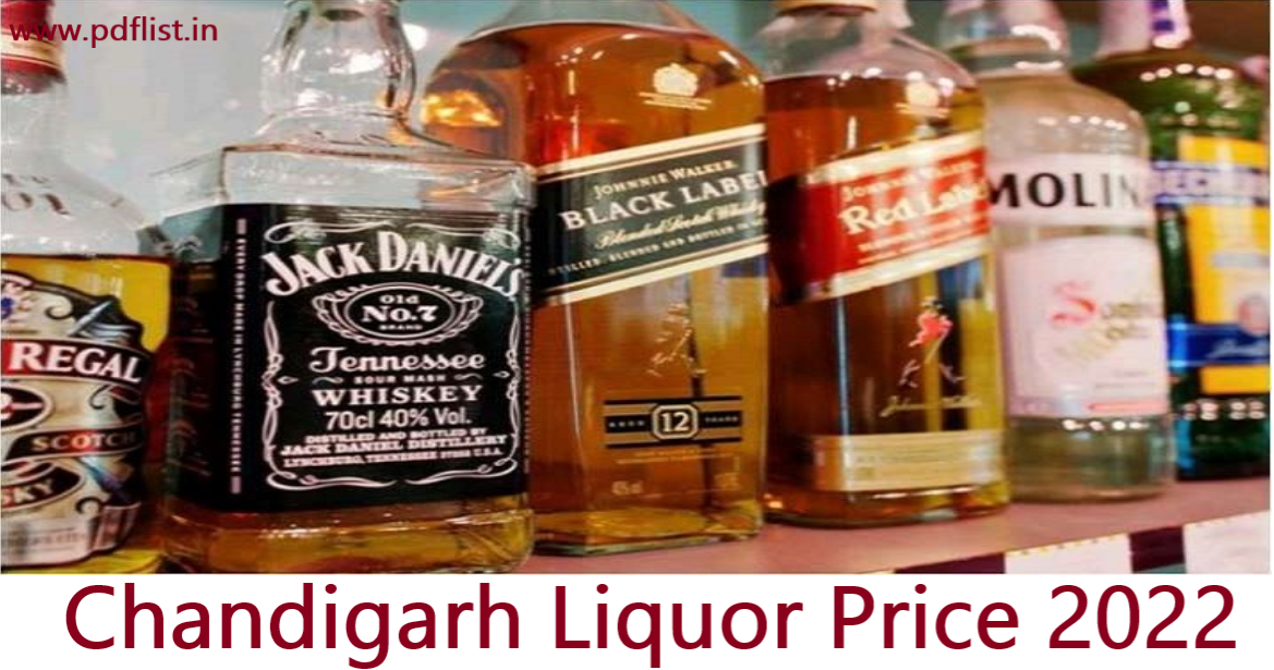 Chandigarh Liquor Price List 2022 PDF