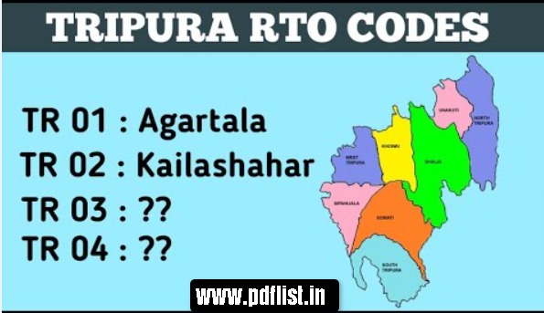 Tripura RTO Code List PDF 2022